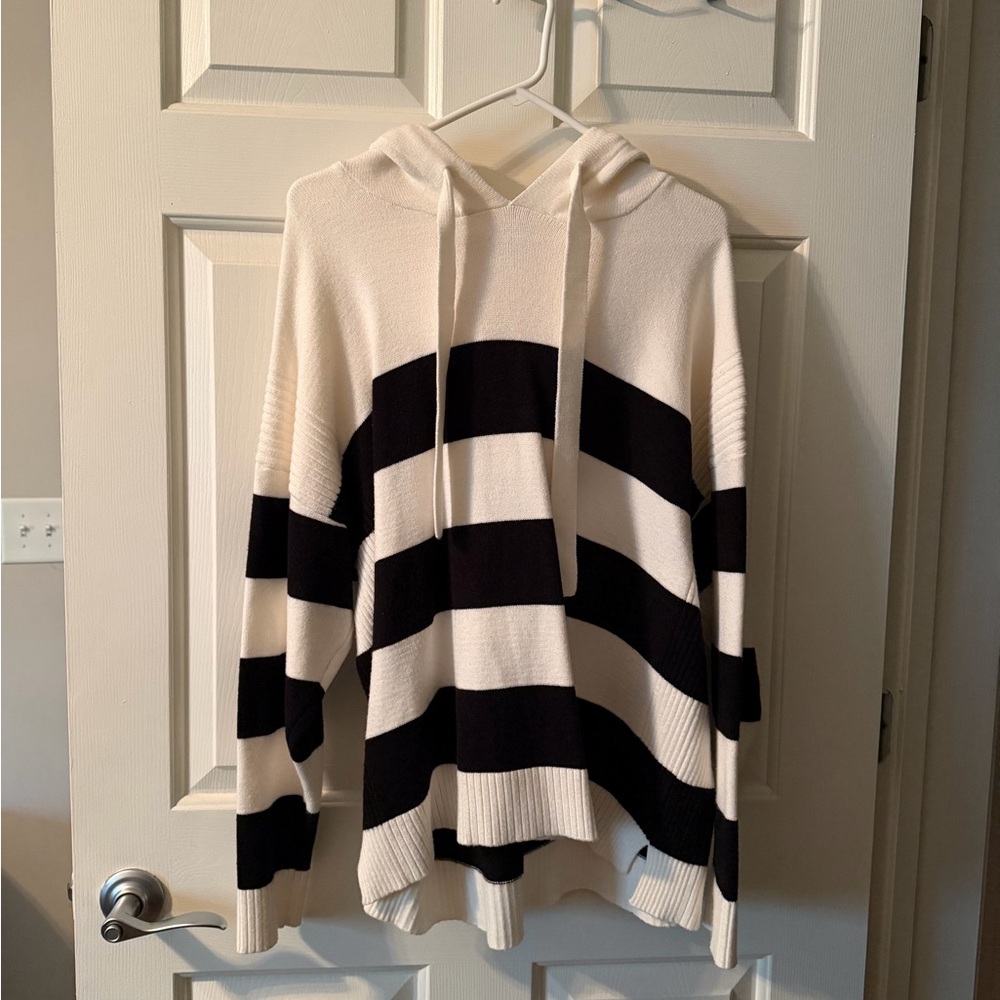 Striped Black and White Women's Sweater